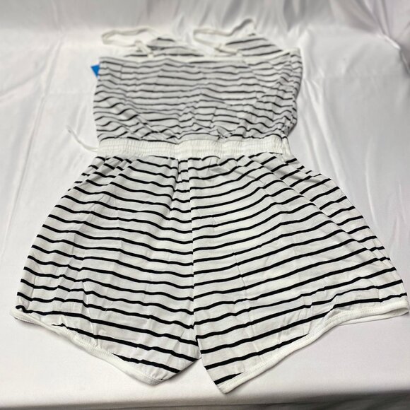 Striped Drawstring Cami Romper - Picture 4 of 4